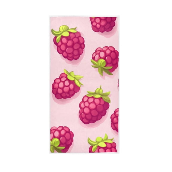 Cute Raspberry Fruit Face Towel Absorbent Hand Towels Bath Sport Gym