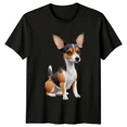 thumbnail image 1 of Cute Rat Terrier Dog Portrait T-Shirt, Dog Lover Tee, 1 of 2