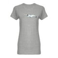 thumbnail image 1 of Cute Realistic Narwhal Shaped T-Shirt Women -Image by Shutterstock, Female XX-Large, 1 of 2