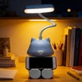 thumbnail image 1 of Cute Rechargeable Desk Lamp with Phone Stand for Bedroom Reading Nightstand Decor, 1 of 6
