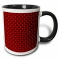 thumbnail image 1 of 3drose, Cute Red and Black Smoochy Lips Pattern, 15oz Two-tone Black Mug, 1 of 6