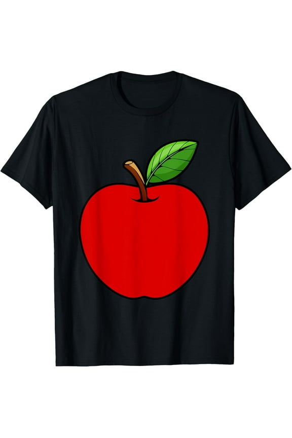 Cute Red Apple Design For Men Women Kids Adult Apple Fruit T-Shirt