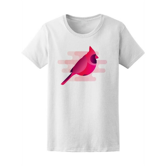 Cute Red Cardinal Watercolor T-Shirt Women -Image by Shutterstock, Female XX-Large