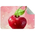 Cute Red Cherry Small Area Rug, NonSlip Door Mat Indoor Floor Mat