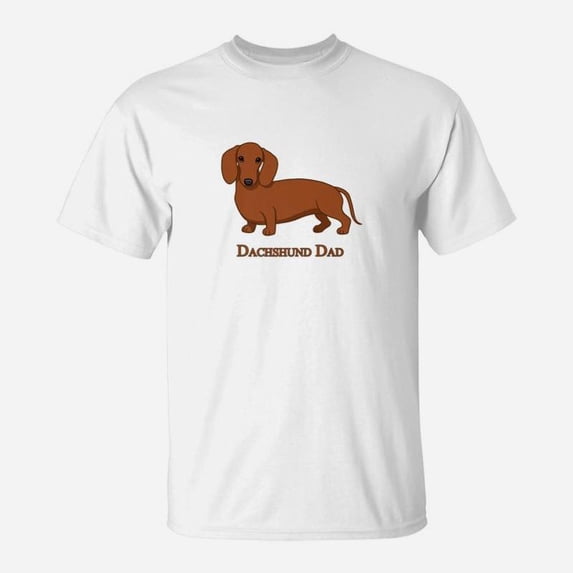 Cute Red Dachshund Dad Dog TShirt - Walmart.com