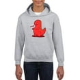 thumbnail image 1 of Cute Red Dinosaur Rawr Hoodie Juniors -Image by Shutterstock,  Medium, 1 of 4