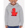 thumbnail image 1 of Cute Red Dinosaur Rawr Hoodie Toddler -Image by Shutterstock,  5 Toddler, 1 of 4