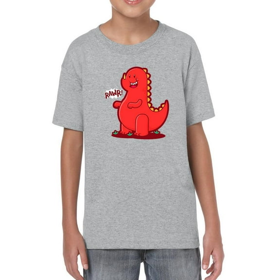 Cute Red Dinosaur Rawr T-Shirt Juniors -Image by Shutterstock,  x-Small