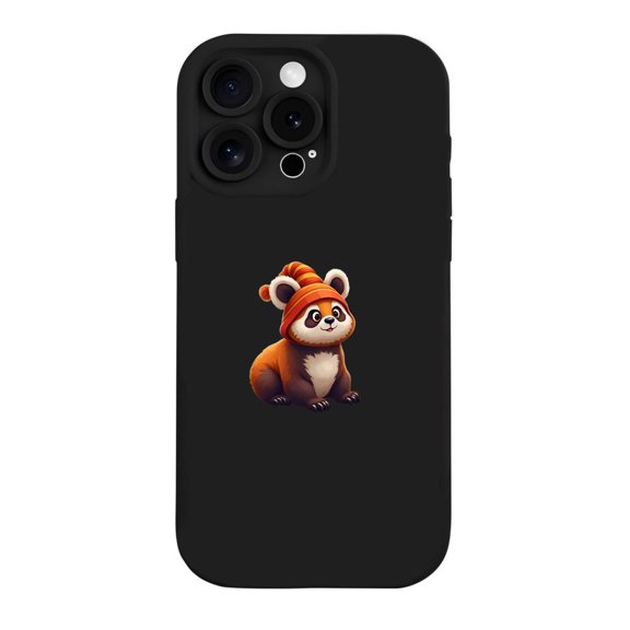 Cute Red - Eared Fox iPhone 15 Pro Case - Lightweight Yellowing Resistant Cartoon Design with Red and Orange Hat Perfect Fit for iPhone 15 Pro