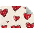 thumbnail image 1 of Cute Red Heart Doodle style Small Area Rug, Non-Slip Door Mat Indoor Floor Mat, Washable Kitchen Rug Entrance DMat for Bedroom Living Room, 1 of 7