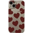 thumbnail image 1 of Cute Red Love Hearts Soft Phone Case Compatible with iPhone Case (Silver,iPhone 14 Pro), 1 of 6
