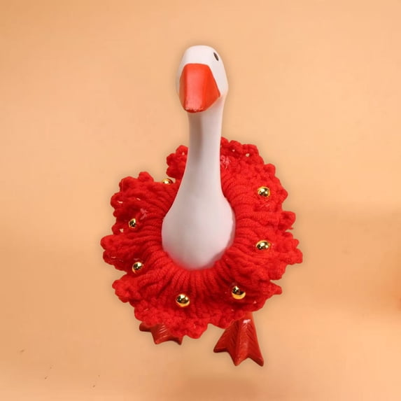Cute Red Mini Desktop Goose - Adorable Miniature Desk Ornament With Cute Design - For Office Workers, Students, Home Office, Study Desk, Home Decor Lovers, As A Gift For Friends