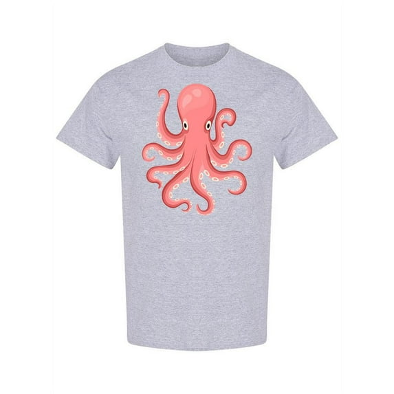 Cute Red Octopus Deign T-Shirt Women -Image by Shutterstock, Female Large