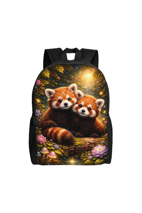 Cute Red Panda Backpack Large Capacity Laptop Bag for Men and Women