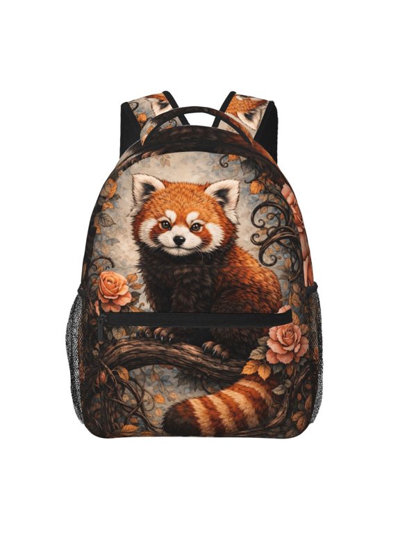 Cute Red Panda Backpack Lightweight Travel Bag for Men and Women