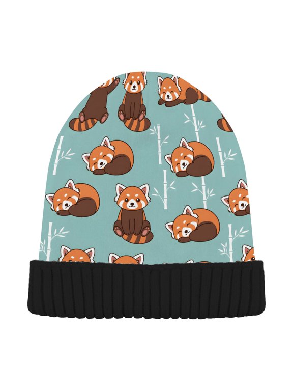 Cute Red Panda Beanie Hat Unisex Warm Winter Hat Cap For Women Men Winter Running
