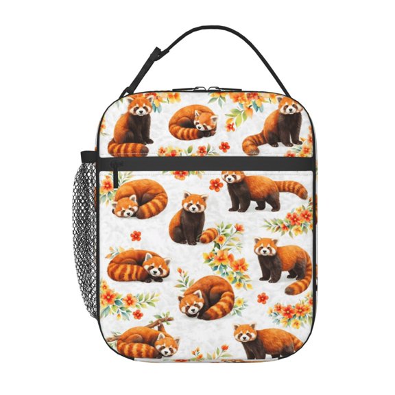 Cute Red Panda Lunch Bag Portable Thermal Lunch Box for Men and Women