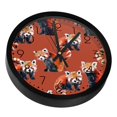 Cute Red Panda Silent Wall Clock, Non Ticking Battery Operated 9.8 Inch
