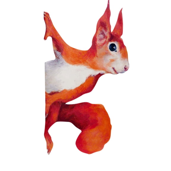 Cute Red Squirrel Wall Animal Wall Sticker Removable Peel and Stick Wall Art Decor