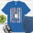 thumbnail image 1 of Cute Red White and Feral Raccoon T-Shirt, Funny Patriotic Animal Tee, ColumbiaBlue, L, 1 of 6