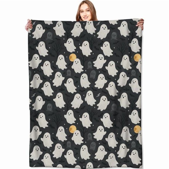 Cute Reindeer Blanket Christmas Holiday Decor Red Xmas Throw Gifts for Kids Girls Boys Lightweight Soft Fleece Snowflakes and Pine Tree Blankets for Bed Couch Winter Decoration