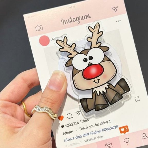 Cute Reindeer MagSafe Grip Holiday Edition