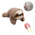 thumbnail image 1 of Cute Removable Animal Plush Magnet - Soft Fridge Sticker Doll, Brooch & Desk Buddy, Gift for Kids & Adults (Assorted Styles) Khaki, 1 of 6