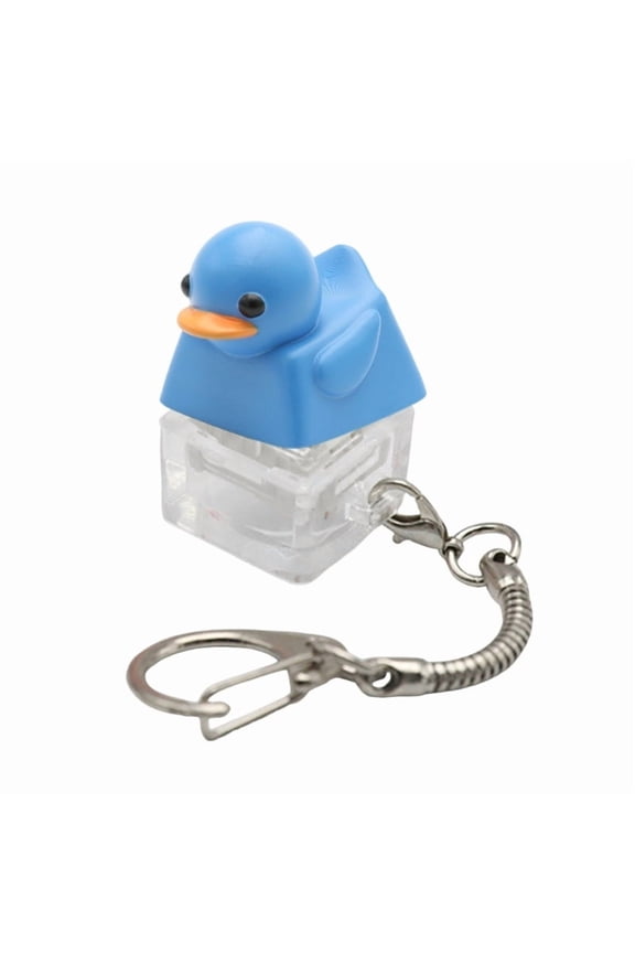 Cute Resin Duck Keycap Stress Relief Fidget Toy Keychain Type For Keyboards Portable Sensory Desk Decoration Gift