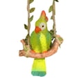 thumbnail image 1 of Cute Resin Parrot Swing Ornament for Outdoor Garden, Patio, Balcony & Indoor Decor – Vibrant Green Hanging Bird Figurine, 1 of 4
