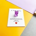 thumbnail image 1 of Cute Resin Pocket Card Doggy Series,Mini Decorative Gift Card for Festival Birthdays Holidays,Small Bling-in-the-Dark Greeting Card for Friends Family Colleagues Special Occasions-Purple, 1 of 6