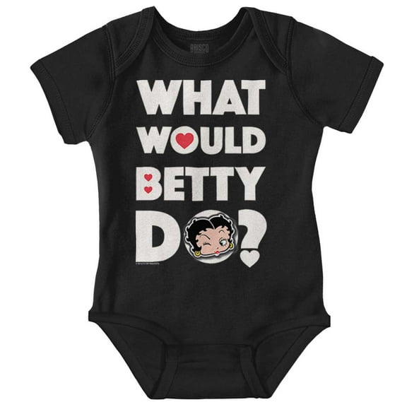 Cute Retro Betty Boop Cartoon WWBD Bodysuit Jumper Girls Infant Baby Brisco Brands 18M