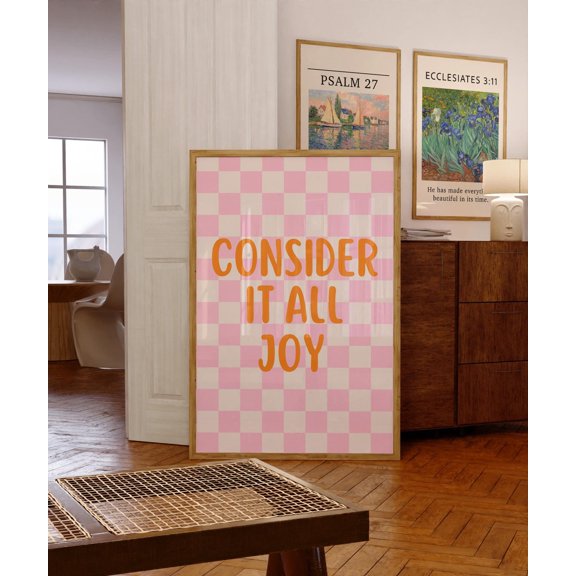 Cute Retro Christian Bible Verse Scripture Spiritual Wall Art Unframed Paper Print