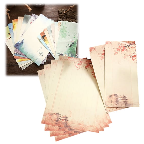 Cute Retro Envelopes Kawaii Special Design Stationery Writing Letter Paper Stationary Paper And Envelopes Set, Retro Stationery Writing Set, 4 Sheets Letter Paper & 2 Envelopes Vintage Correspondence