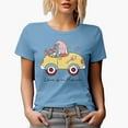 thumbnail image 1 of Cute Retro Love Is in the Air with Gnome in a Car, Valentine's Day Gift, Baby Blue T-Shirt, XL, 1 of 5