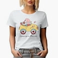 thumbnail image 1 of Cute Retro Love Is in the Air with Gnome in a Car, Valentine's Day Gift, White T-Shirt, Small, 1 of 5