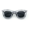 thumbnail image 1 of Cute Retro Super Thick Bevel Horn Rim Round Nerdy Hipster Sunglasses Slate - Black, 1 of 8