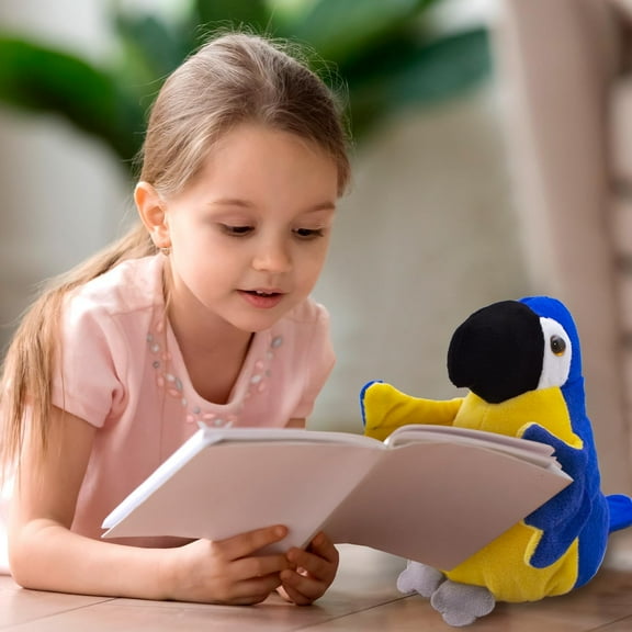 Cute Reversible Plush Toy, Blue Macaw to , Soft & , Educational Gift for Kids and Adults