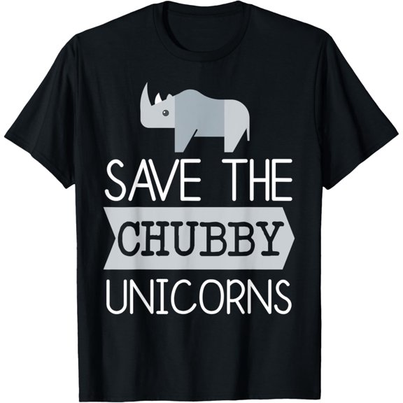 Cute Rhino Love Save The Chubby Unicorns T-Shirt