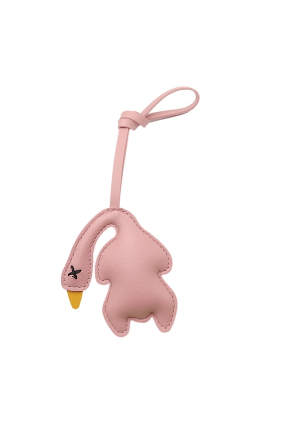 Cute Roast Duck Design Keychain For Keys Bags Car Decoration Soft PU1eatherKeyring Fashionable Accessory Gift