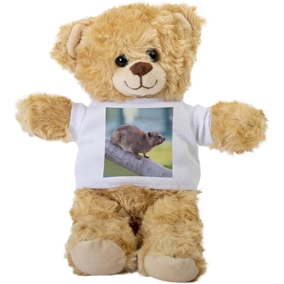 Cute Rock Hyrax Animal Teddy Bear, Gift Stuffed Animal, Plush Teddy Bear with Tee, Welcoming Baby Gift, Gift for Her, Gift for Newborn, Cute Birthday Basket