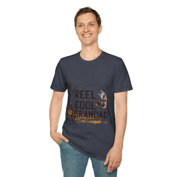 Cute Rod and Reel Men Grandfather Father's Day Holiday Tee