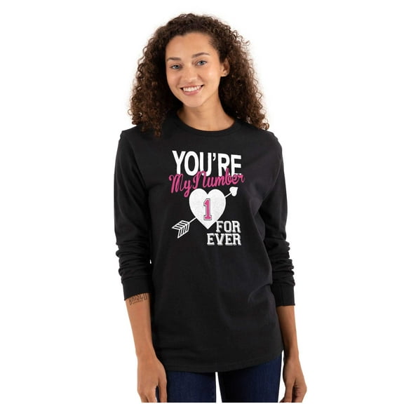 Cute Romantic Love Hearts Girlfriend Women's Long Sleeve T Shirt Brisco Brands S