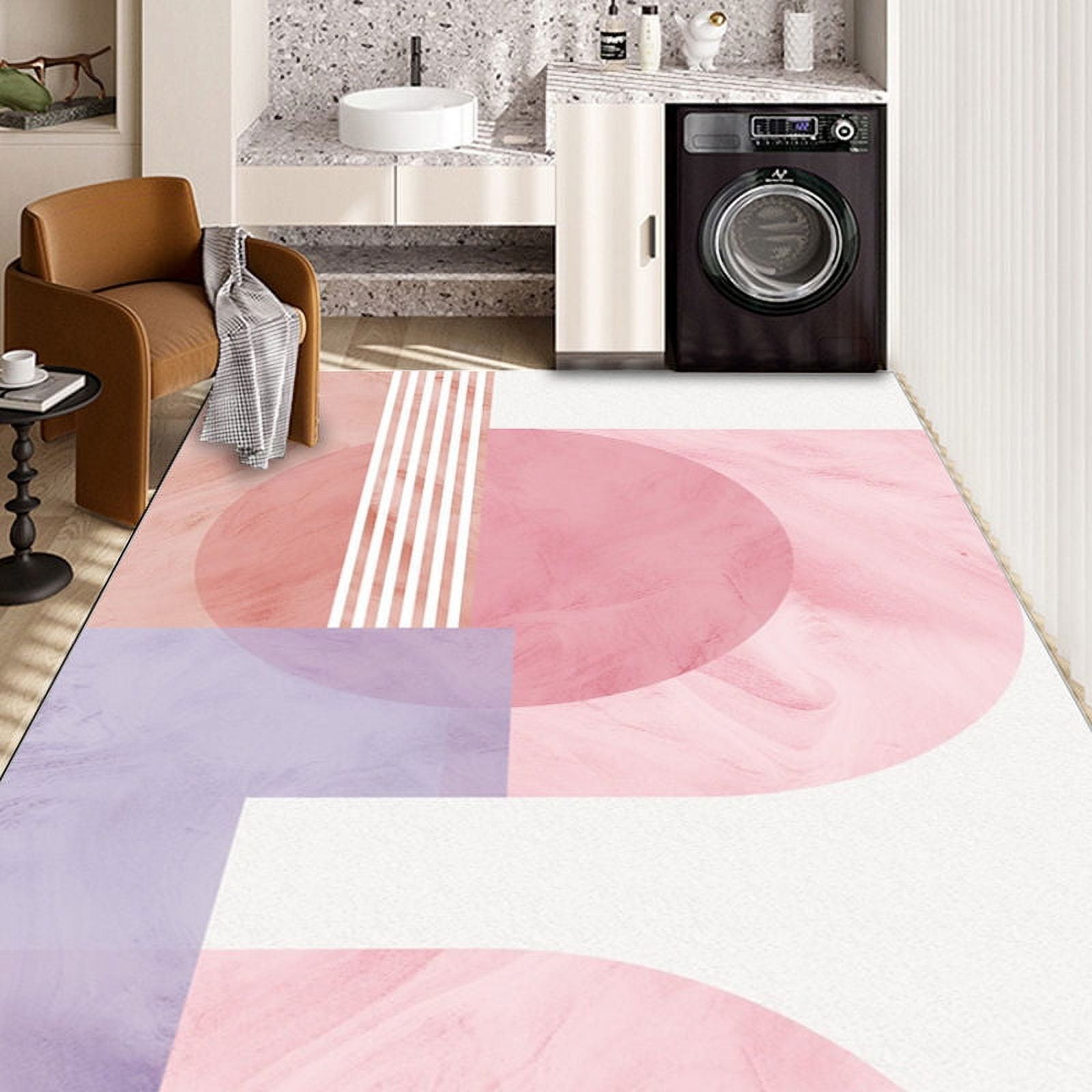 Cute Room Decor Pink Geometric Carpet for Living Room Luxury Decoraions