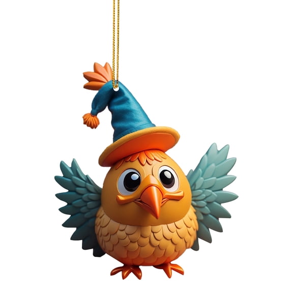 Cute Rooster Car Pendant Home Tree Decoration Christmas Tree Ornament Home Decor