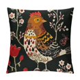 thumbnail image 1 of Cute Rooster Chickens Print Throw Pillow Covers, Pillow Cover, Cases for Home Decorative Couch Sofa, 1 of 5