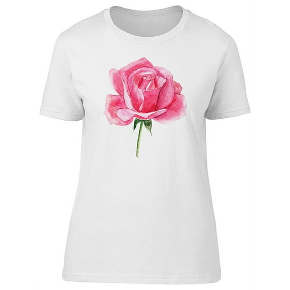 Cute Rose Watercolor Mothers Day T-Shirt Women -Image by Shutterstock, Female x-Large