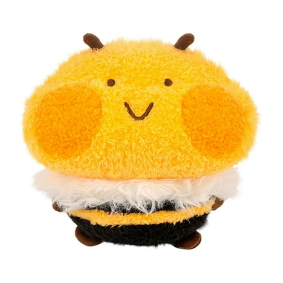 Cute Round Fluffy Bee Plush Soft Cuddly Toy, Stuffed Animals, Plush Toys, Perfect Birthday Gift for Friends Kids Home Decor