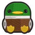 thumbnail image 1 of Cute Round Mallard Duck Applique Multi-Color Embroidered Iron-On Patch - 2.0 Inch Mini, 1 of 5