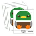thumbnail image 1 of Cute Round Mallard Duck Car Window Bumper Water Bottle Phone Tablet Laptop Waterproof Vinyl Decal Sticker Set 5-Pack - Gloss Finish - 3.0", 1 of 7