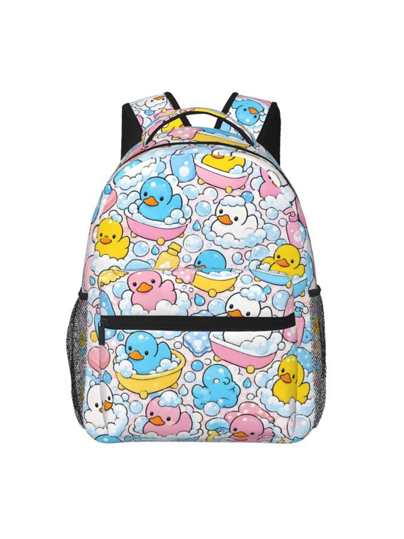 Cute Rubber Duck Backpack Lightweight Travel Bag for Men and Women